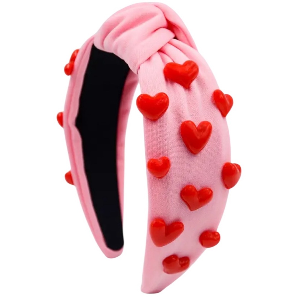 Pink Red Heart Headband
